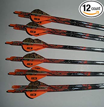 AfterMath Easton 300 Carbon Arrows w/Blazer Vanes Blaze Wraps