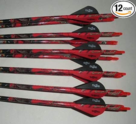 Beman ICS Bowhunter 340 Carbon Arrows w/Blazer Vanes Mossy Oak Wraps 1 Dz.