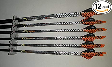 Easton Aftermath 400/500 Carbon Arrows w/Blazer Tiger Wraps Wraps 1 Dz.