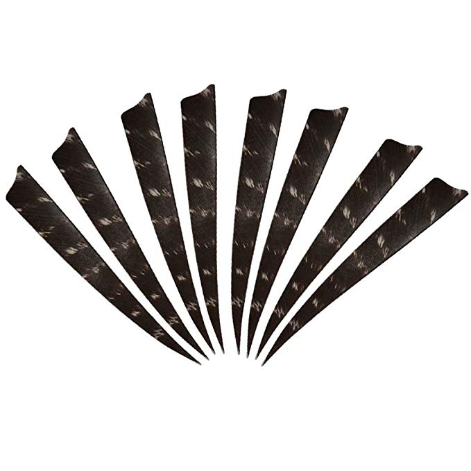 50 Pieces Turkey Feather Fletching 5 Inch Left Wing Arrow Feathers Vanes for Wooden Arrows