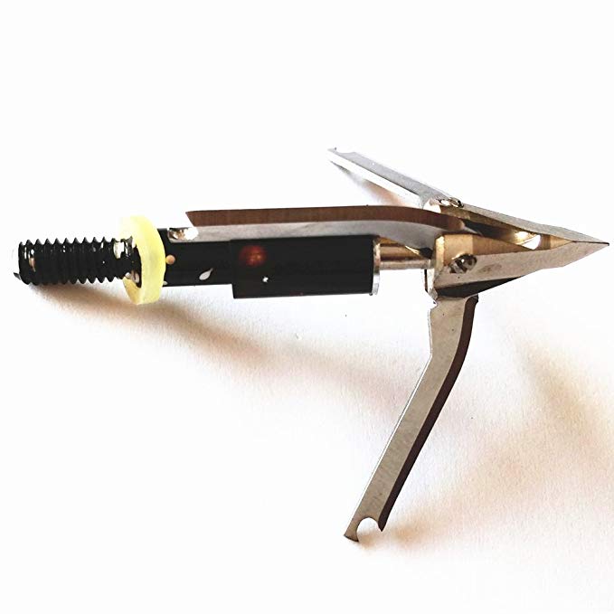 Fay Outdoor Sport 3 Blade Expandable Broadheads 100 Grain Arrowheads for Archery Hunting Arrows and Crossbow Bolts