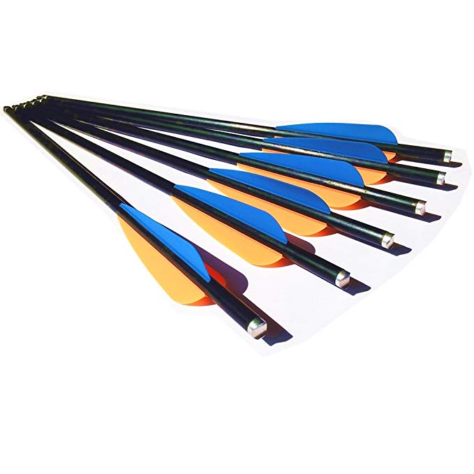 12pk Hunting Archery Fiberglass Arrow 16 Inch Crossbow Bolts with 4