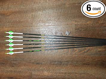 Gold Tip XT Hunter 340 Arrows With Blazer Vanes Custom Made Set of 6